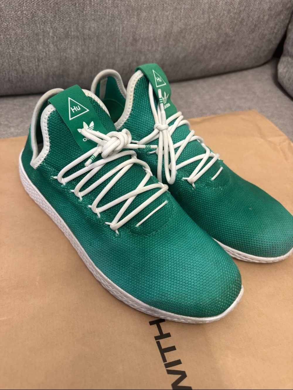 adidas Farrell Williams Green Knit Low-Top Sneakers - Men's
